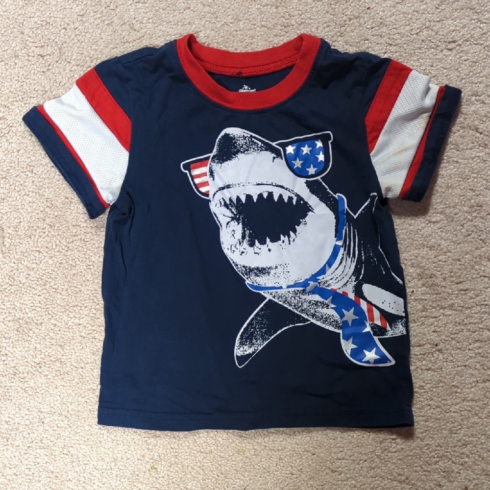 Patriotic Shark Graphic Kids' T-Shirt